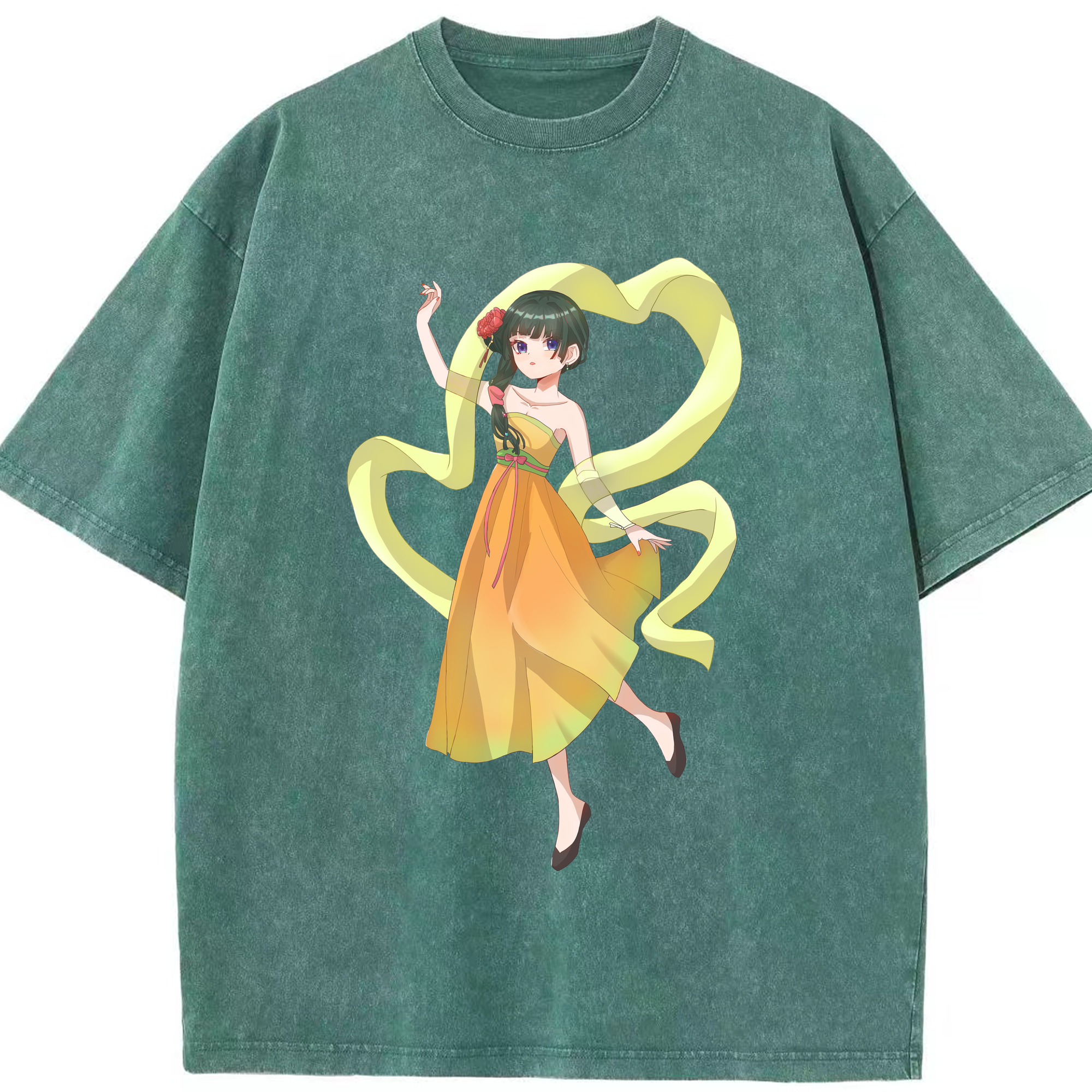 （画像用） 薬屋のひとりごと The Apothecary Diaries 綿100% ヴィンテージ風 半袖Tシャツ（フロントプリント）